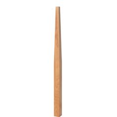 4001-SP Contemporary Tapered Square Newel Post | USA-Made Amish Stair Railing by StepUP Stair Square Newel Post, Iron Spindles, Oak Handrail, Wood Balusters, Amish Crafts, Wall Railing, Wood Railing, New Staircase, Iron Balusters