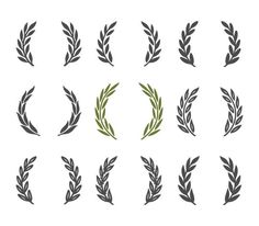 a set of laurel wreaths