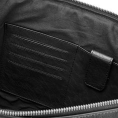 * Slim, compact design 
 * Soft cotton lining cushions your laptop
 * Strong zipper keeps things secure
 * Leather provides character and style Black Laptop Bag With Zipper For Business Trips, Black Laptop Bag With Zipper Pocket For Office, Leather Laptop Bag With Zipper Pocket For Work, Classic Black Briefcase With Zipper, Classic Black Briefcase With Zipper Closure, Black Soft Leather Briefcase, Black Briefcase With Zipper For Work, Leather Laptop Bag With Zipper Pocket For Office, Black Briefcase With Zipper Closure For Work