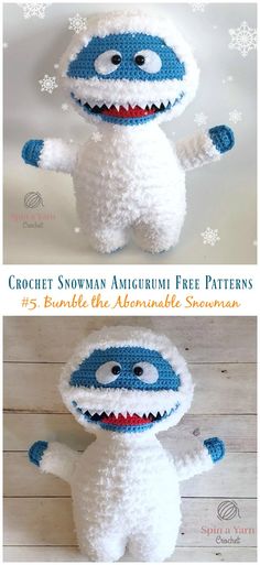 crochet snowman amigurma free pattern for the toothpick monster