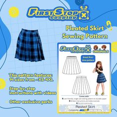 the sewing pattern for this skirt is easy to sew