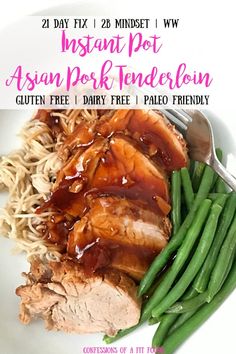 Instant Pot Asian Pork, Weight Watchers Instant Pot Recipes, Paleo Pork Tenderloin, Instant Pot Asian, Weight Watchers Instant Pot, Paleo Instant Pot Recipes, Asian Pork Tenderloin, Confessions Of A Fit Foodie, Easy Pork Tenderloin