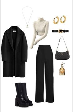 #fallfashiontrends #fashion #elegant #chic Dark Clean Girl Aesthetic Outfits, Dark Elegant Aesthetic Outfit, Paris Autumn Outfit, Look Office, Sweet Clothes, Korean Fashion Outfits, Ootd Ideas