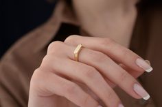 Our personalized ring is 14k solid gold. It fits your all outfit at any time of the day. Also, it can be used as a joint ring. You can enter the name, initial, date, or whatever you want on the personalization box. Your name is engraved with a special laser. ( You can see the example of a ring that is engraved with a special laser in the photos.) If you consider our gold engraved ring as a gift for special days, they will a great choice for your loved ones on their birthdays, mother's day, valentines day, graduation, or anniversaries and also as a Christmas Gift! :) 🎁 We can add a gift note for your loved ones. It arrives in a special jewelry gift box. ✨ We respond to your questions happily. Your question will be answered within 24 hours. Do not hesitate to contact us. 💎 I hope you have Timeless 14k Gold Stackable Rings As Gift, 14k Gold Signet Ring With Engraving Option For Everyday, Everyday 14k Gold Signet Ring With Engraving Option, Minimalist 14k Gold Engraved Diamond Cut Ring, Everyday Yellow Gold Engraved Ring, Elegant Everyday Signet Ring With Engraving Option, Yellow Gold Engraved Ring Stamped 14k For Everyday, Minimalist Formal Rings With Engraving Option, Minimalist 14k Gold Diamond Cut Signet Ring