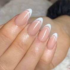 Double French Nails, White Tip Nails, Ten Nails, Tip Nails, Neutral Nails, Chic Nails, French Tip Nails, Square Nails