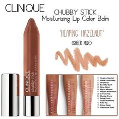 Clinique Chubby Stick Moisturizing Lip Color Balm 09 HEAPING HAZELNUT Full SZ  | eBay Lipstick Pictures, Clinique Chubby Stick, Lipstick Lip, Lip Color, Lip Moisturizer, Hazelnut, Lip Colors, Lip Makeup, Beauty Makeup