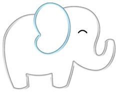 an elephant with its trunk curled up in the shape of a heart, on a white background