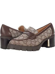 COACH Leah Jacquard Loafer | Zappos.com The Virgin Islands, Brown Loafers, Chunky Platform, Virgin Islands, The Vamps, Style Statement, Womens Oxfords, Leather Loafers, Loafers For Women