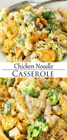 chicken noodle casserole with broccoli and cheese