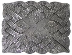 Don McKee Celtic Knot Buckle-Made in the U.S.-Cast pewter buckle-St. Andrew Cross in a knot pattern design-Designed to fit all standard kilt belts (2.25" wide)This Don McKee Celtic Knot cast pewter belt buckle features a St. Andrew Cross, also known as Saltire, in a knot pattern design. Made in the USA by Don McKee who is world famous for his work. This pewter buckle is one of Don's finest examples of craftsmanship. Designed to fit all standard kilt belts (2.25" wide).The Saltire was approved as Artisan Silver Belt Buckle With Antique Detail, Silver Artisan Belt Buckle With Antique Design, Handmade Artisan Silver Belt Buckles, Celtic Outfit, Outlander Patterns, Kilt Accessories, Eternal Soul, Kilt Belt, Scottish People