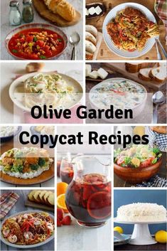 an image of olive garden copycat recipe collage