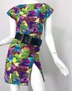 Vintage Fitted Printed Mini Dress, Sleeveless Multicolor Mini Dress With Retro Print, Multicolor Retro Print Mini Dress, Sleeveless Multicolor Retro Print Mini Dress, Vintage Multicolor V-neck Mini Dress, 1930s Wedding Dress, 1950s Cocktail Dress, Gucci Runway, Lace Summer Dresses