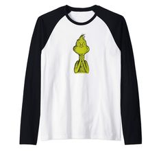 PRICES MAY VARY. 100% Cotton Imported Pull On closure Machine Wash Official Dr. Seuss Merchandise Lightweight, Classic fit, Double-needle sleeve and bottom hem Grinch T Shirt, Grinch Face, Christmas Cartoons, Dr Seuss, Tee Shop, Baseball Tee, Grinch, Branded T Shirts, Heather Grey