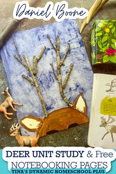 Learn About Daniel Boone Hunting With a Fun Deer Unit Study & Notebooking Pages Daniel Boone Craft, Preschool Deer Activities, Deer Unit Study, Hunting Crafts For Kids, Deer Preschool Activities, Deer Activities For Preschool, Deer Crafts Preschool, Deer Craft For Kids, Woodland Animal Crafts