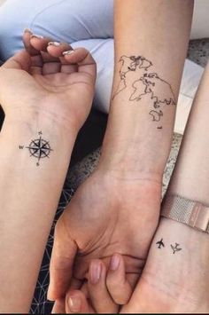 The 90 Most Popular Symbols For Travel Tattoos | Unique & Cute Travel Tattoo Ideas Dragons Tattoo, Cute Simple Tattoos, Unique Small Tattoo, Inspiration Tattoos, Small Tattoos Simple, Small Meaningful Tattoos, Bff Tattoos, Friendship Tattoos, Best Friend Tattoos