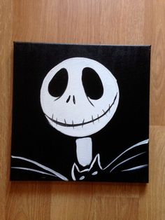 a painting of jack skellingy from the nightmare before it has been painted on