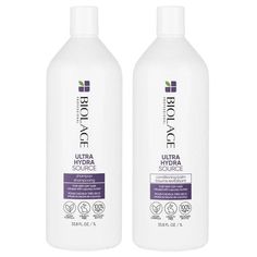 Biolage's Ultra Hydrasource is ideal for very dry hair. The shampoo cleanses and hydrates, while the conditioner instantly renew moisture for healthy looking hair. Its formula enriched with aloe leaf juice, cupuacu butter and apricot kernel helps to envelop and smooth dry, thick coarse hair. THIS SET INCLUDES 1 Ultra Hydrasource Shampoo 33.8oz 1 Ultra Hydrasource Conditioner 33.8oz Biolage Shampoo, Very Dry Hair, Matrix Biolage, Thicker Fuller Hair, Shampoo And Conditioner Set, Thickening Shampoo, Hydrating Shampoo, Purple Shampoo, Deep Conditioner