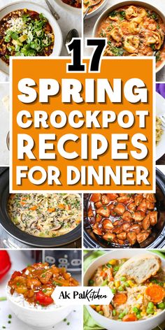 Enjoy hassle-free dinners with our flavorful collection of spring Crockpot recipes for dinner. These easy spring recipes bring the taste of the season to your table. From comforting slow cooker spring dishes and hearty crockpot soups, and crockpot side dishes to crockpot chicken recipes, vegetarian crockpot recipes,  and delightful crockpot pasta dishes, we've got your cravings covered. Dive into the goodness of springtime slow cooker stews and relish the essence of spring crockpot dinners. Spring Crockpot Recipes, Healthy Stews, Crockpot Recipes For Dinner, Spring Soup Recipes, Easy Spring Recipes, Spring Soups, Vegetarian Soups