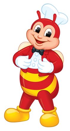 a cartoon character dressed in red and yellow