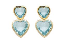 -18k Gold Plated Heart Crystal Stud Earrings -Measures .5" Length -Handmade in Brazil -18k gold plated over brass -Please note that our brand uses natural semi-precious stones-each piece has a unique texture, shine, and color. Heart Crystal, Color Aqua, Heart Stud Earrings, Crystal Stud Earrings, Heart Studs, Heart Earrings Studs, Morganite, Base Metal, Hair Dryer