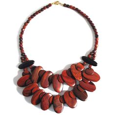 Rosewood Necklace - Amazonia. Available at Natural Artist. (http://naturalartist.com/products/rosewood-necklace-amazonia.html) Indie Style, Natural Jewelry, Wooden Accessories, Wood Accessories, Wooden Necklace, Eco Chic, Wood Necklace, Wood Jewelry, Swarovski Crystal Earrings