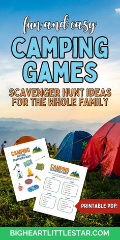 camping games for the whole family that are fun and easy to do with your kids