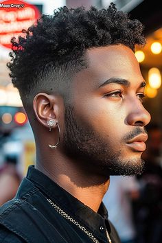 60 fade black men haircut Ideal For 2024 Shadow Fade, Crew Cut Haircut, Man Haircut, Male Haircuts Curly