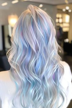 Add an ethereal, iridescent twist to your tresses with these 29 dreamy holographic hair colors perfect for 2024. From glittering highlights to tri-chrome rainbow ends, there's a futuristic look waiting to beam up your style. 👆 Click for more ideas！ Chrome Hair Color, Aurora Hair, Unicorn Hair Color, Silver White Hair, Two Tone Hair, Opal Hair, Light Blue Hair