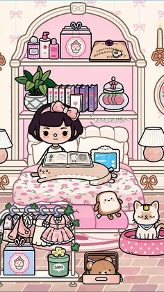 design by Toca Mavis Bedroom Toca Boca Ideas, Toca Bedrooms Ideas, Toca Boca Hotel House Ideas, Preppy Toca Boca Room, Toca Boca Beak Street Building Ideas, Toca Boca Mansion Ideas, Toca Boca Bedroom Ideas, Toca Boca Outfits, Toca Boca House Ideas