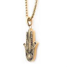 Men's Gold Plated Hamsa Pendant Spiritual Brass Jewelry With Rectangular Pendant, Spiritual Brass Rectangular Pendant Jewelry, Gold Buddha Necklace, Hamsa Hand Pendant, Hamsa Necklace Gold, Hamsa Pendant, Mens Gold, Box Chain, Free Giveaway