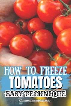 how to freeze tomatoes with easy technique