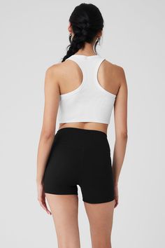 Meet your new go-to, the Aspire Tank. This wear-everyday style goes above and beyond. Designed on-body to fit every size perfectly, with a soft, cropped body and casual ribbing. We love it with high-waist capris & shorts. Super-versatile cropped fit On-trend rib Designed & uniquely fit to flatter every size Wear-tested by our in-house team for the perfect fit Casual Cropped Ribbed Sports Bra, Fitted Cropped Casual Sports Bra, Versatile Black Crop Top With Light Support, Black Cropped Crop Top With Light Support, Alo Yoga Fitted Functional Tops, Fitted Cropped Sports Bra For Everyday, Casual Cropped Sports Bra With Light Support, Casual Alo Yoga High Stretch Activewear, Alo Yoga High Stretch Casual Activewear