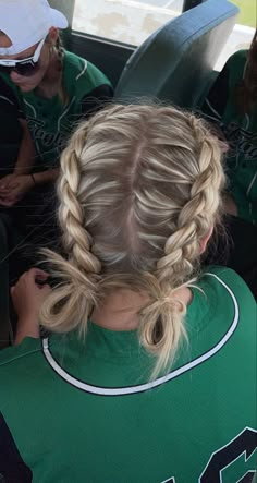 Easy Hairstyle With Braids || Cute Hairstyle || Softball Hair || Braided Hair |\ Sports Hair || Cheer Hair || Volleyball Hair || Track Hair || Easy Cute Sports Hairstyles   || Beginner Hairstyles || Basketball Hair