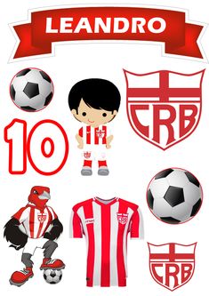 a set of soccer uniforms and emblems