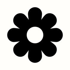 a black and white flower on a white background