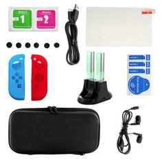 a nintendo wii game system with accessories