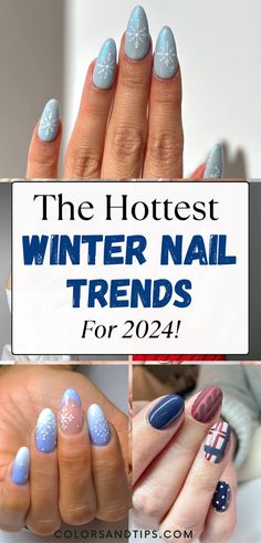 Get ready to make a splash with these cozy and trendy winter nail designs for 2024! From cozy and chic to elegant and neutral, we've rounded up the best winter nail ideas in the coolest colors like deep blue, icy blues, and snowy whites. Whether you prefer trendy square, almond, coffin, or French tips, these simple and cute designs work beautifully with both gel and acrylic. Find pretty and simple nail inspiration for a trendy winter that's easy to achieve for your winter holiday nails. Winter Holiday Nails, Winter Nail Ideas, Holiday Nails Winter, Halloween Nails Easy, Chrome Nails Designs, Halloween Acrylic Nails, Glittery Nails