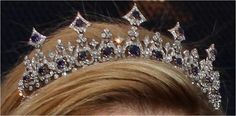 The Royal Order of Sartorial Splendor: Tiara Thursday: The Dutch Sapphire Necklace Tiara Sapphire Parure, Diamond Parure, Queen Wilhelmina, Royal Crown Jewels