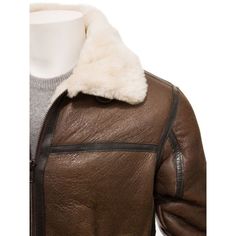 A high-quality Shearling Leather Jacket in brown that will age wonderfully and serve you for years to come. The jacket is of genuine leather and features a cream shearling collar and hems. This Shearling Leather Jacket for men can be worn with any outfit from your closet. You can wear this jacket casually or to your party. This jacket is functional as well as stylish. So, buy it and get a 40% discount before the sale ends! Features: External: Real Leather Internal: Polyester Lining Pockets: Two Brown Sheepskin Aviator Outerwear, Brown Rugged Sheepskin Leather Jacket, Brown Shearling Aviator Jacket, Brown Shearling Aviator Outerwear, Rugged Brown Shearling Outerwear, Rugged Brown Shearling Leather Jacket, Brown Aviator Fur Coat With Faux Fur Lining, Brown Sheepskin Aviator Leather Jacket, Rugged Brown Sheepskin Outerwear