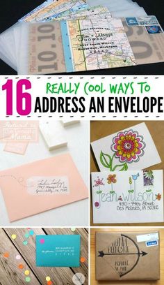 many different envelopes with the words really cool ways to address an envelope