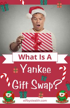 What is a Yankee gift swap? A guide to Christmas gift exchange games by Elf By Stealth. Gift Swap Game, Yankee Swap Gift, Yankee Swap, Swap Party, Silly Gifts