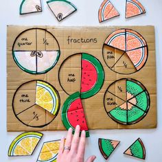 a paper plate with fruit fractions on it