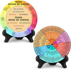 PRICES MAY VARY. What You Can Get: you will get 2 pieces of wood desk calming decors and 2 pieces of plastic black bases, can decorate your desk in office, rooms and home; You can also share them with your family and friends Therapy Office Supplies: these office desk decorations for women are designed with 2 styles, including an awareness feelings wheel chart and things inside my control, can help you regulate your negative emotions and embrace a positive attitude towards life Quality Material Y Home Therapy Office, Social Work Office Decor, Psychology Decor, Things I Can Control, Psychology Office, Mental Therapy, Office Rooms, Sarcastic Words, I Can Control