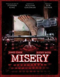 a movie poster with the words missey written in red ink on an old typewriter