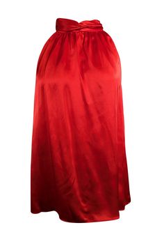 Current Boutique-Amanda Uprichard - Red Sleeveless Silk Top Sz L Chic Red High Neck Top, Chic Red Halter Neck Top, Red Stretch Sleeveless Blouse, Red Silk Sleeveless Top, Red Halter Neck Top For Evening, Red Silk Top, Amanda Uprichard, Dinner Date, Red Silk