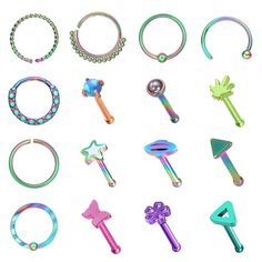 PRICES MAY VARY. Size: Package Including 16pcs Nose Rings. Size is 20G(0.8mm). Common Size, Easy to Screw Off And On. Styles: These Nose Rings Are in Different Style ,Shape and Various of Color, Mixed Many Styles One Set, More Choices For Your Daily Outfits. Material:Made With Stainless Steel ,With High Quality And Strong Texture.Durable and Hypoallergenic,Harmless to Human Skin ,Suitable For Long Time Wearing. Stylish Gift:Gift for Friends and Families On Birthday,Christmas Day,Anniversary Day, Piercing Nose Septum, Studs Nose Piercing, Men Nose, Diamond Clothing, Industrial Earrings, Straight Nose, Cartoon Stitch, Nose Septum, Lip Rings