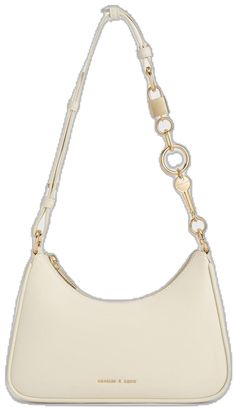 Modern Beige Baguette Bag With Gold-tone Hardware, Elegant Cream Baguette Bag With Gold-tone Hardware, Chic Everyday Baguette Bag With Metal Hardware, Chic Cream Baguette Bag With Gold-tone Hardware, Cream Baguette Shoulder Bag With Gold-tone Hardware, Chic Cream Bags With Metal Hardware, Modern Cream Shoulder Bag With Gold-tone Hardware, Modern Gold Baguette Bag With Gold-tone Hardware, Versatile White Shoulder Bag With Gold-tone Hardware