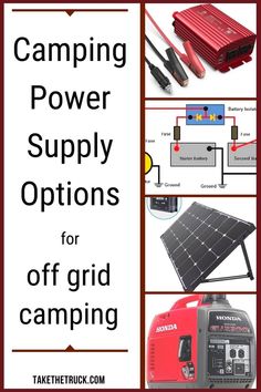 portable camping power supply options for camping off the grid in your vehicle Solar Powered Pop Up Camper, Chevy Suburban Camping, Camper Van Electrical System, Truck Solar Panel, Dual Battery Setup, Camping Generator, Portable Solar Panels For Camping, Inverter Generator