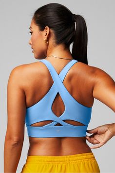 No-Bounce High Impact Sports Bra Fabletics blue female regular Running/Training Blue Sweat Resistant 4-way Stretch Activewear, Blue 4-way Stretch Sweat-resistant Activewear, Blue Sweat-resistant 4-way Stretch Activewear, Supportive Blue Sports Bra With Built-in Padding, Compressive Blue Activewear For Running, Blue Compressive Activewear For Running, Compressive Activewear With Arch Support For Workout, Compressive Blue Sweat-resistant Activewear, Blue Compressive Sweat-resistant Activewear