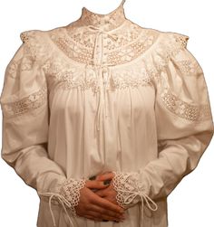 Historical Design Prairie Dress For Wedding, Victorian Prairie Dress For Wedding, Victorian Dress With Long Sleeves And Historical Design, Victorian Long Sleeve Dress With Historical Design, Wedding Prairie Dress With Historical Design, Victorian Nightgown 19th Century, White Vintage Nightgown, Vintage Long Sleeve Nightgown For Sleep, Victorian Nightgown Romantic Cotton